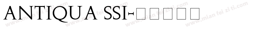 Antiqua SSi字体转换